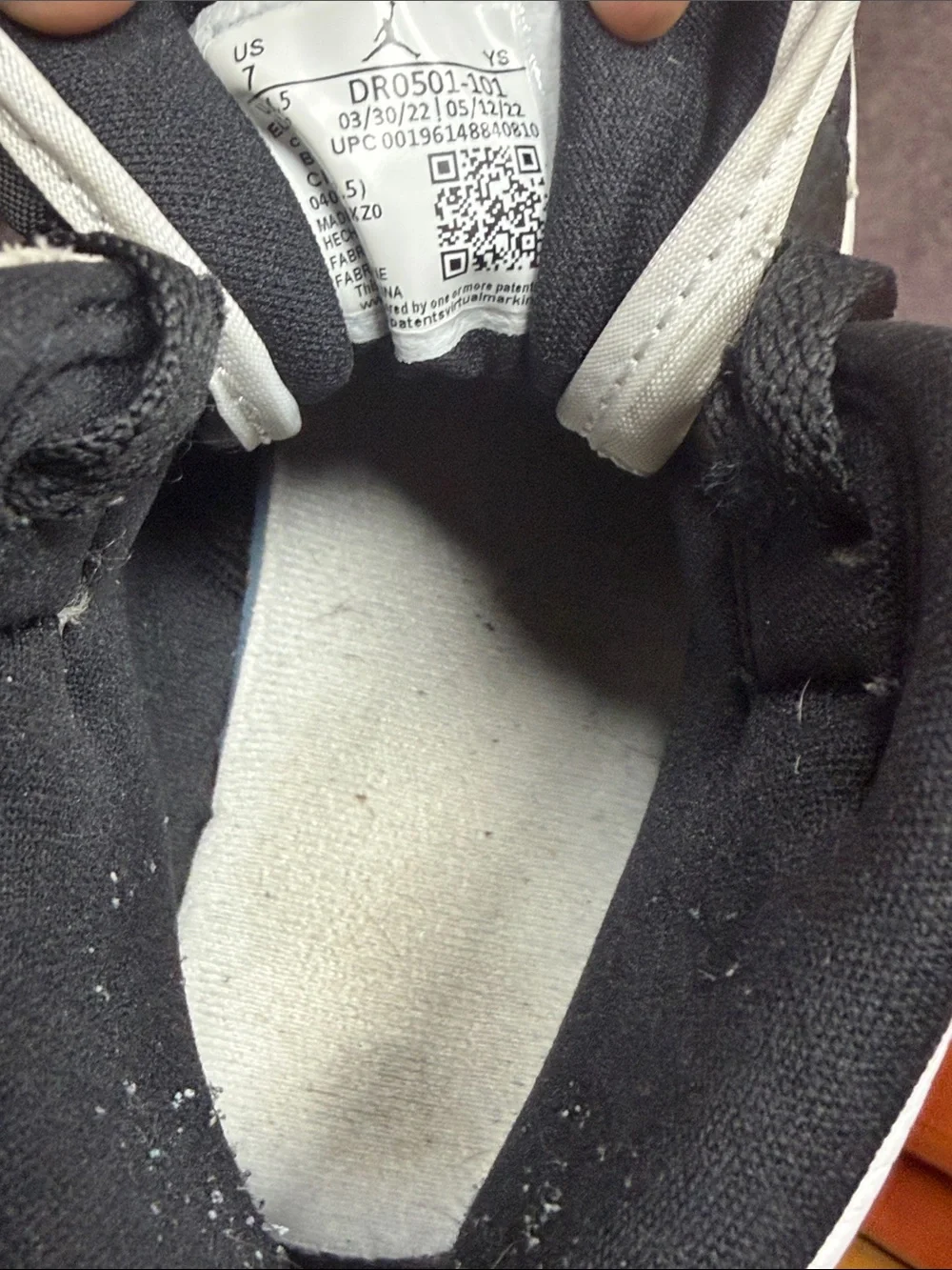 Jordan Retro High Top Sneakers Black and White